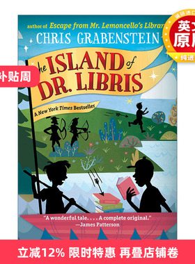 英文原版 The Island of Dr.Libris 博士的小岛 儿童推理冒险小说 神奇图书馆系列作者Chris Grabenstein 英文版 进口英语原版书籍