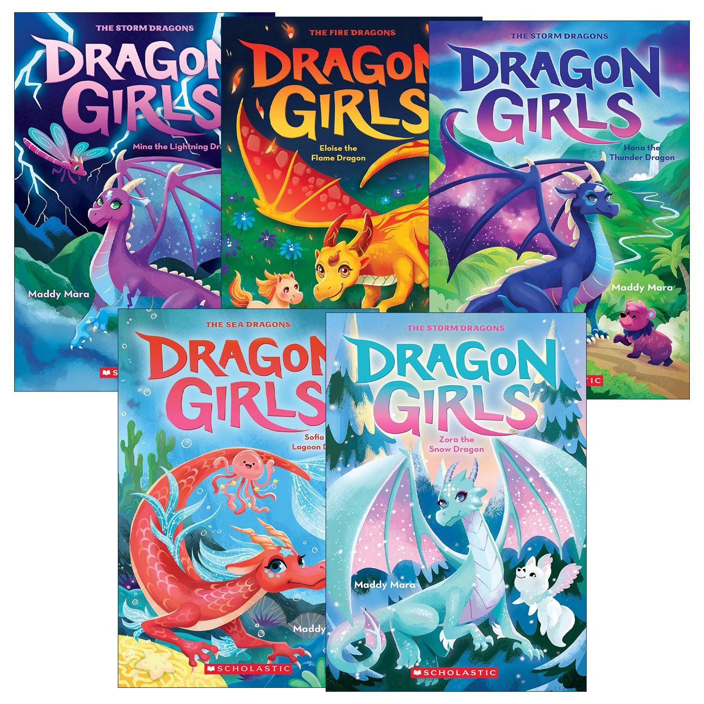 英文原版 Dragon Girls 龙之女系列12-16册 儿童友谊桥梁章节小说 魔幻冒险故事 英文版 进口英语原版书籍
