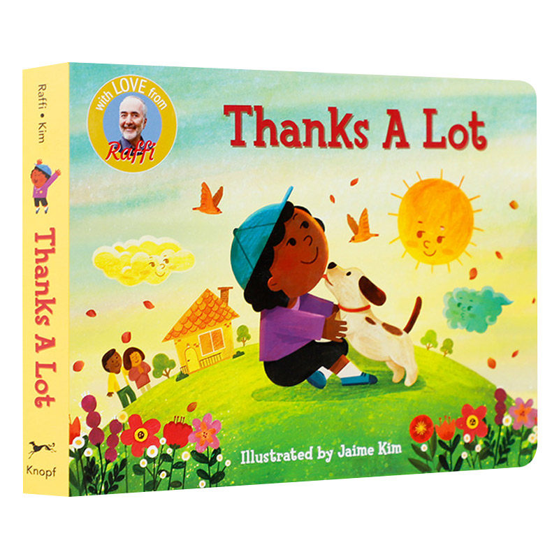 英文原版绘本 thanks a lot 谢谢你 绘本 纸板书 英文版 进口英语原版