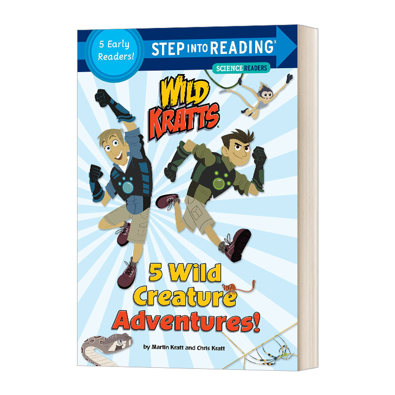 英文原版 Step into reading 5 Wild Creature Adventures 美国兰登经典 分级科普读物 5个野外生物探险故事合集 进口英语书籍