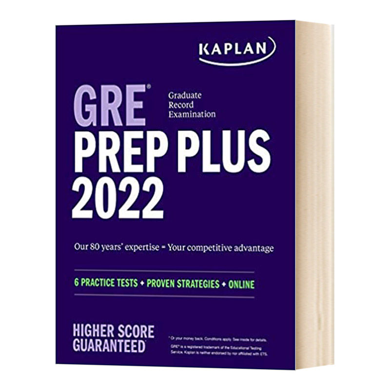英文原版 GRE Prep Plus 2022 6 Practice Tests + Proven Strategies + Online 英文版