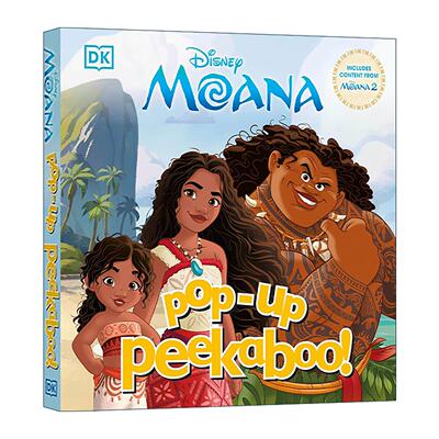 英文原版 Pop-Up Peekaboo Disney Moana 躲猫猫立体纸板 迪士尼海洋奇缘莫阿娜 DK儿童启蒙认知趣味互动绘本 进口英语原版书籍