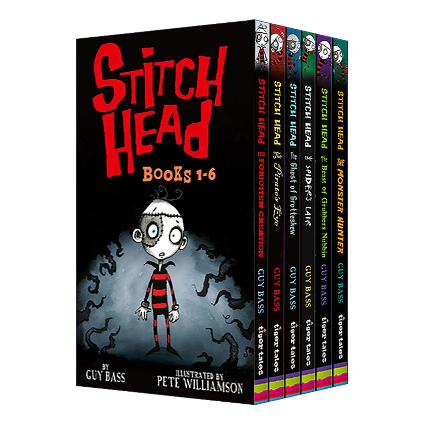 英文原版 Stitch Head 6-Book Boxed Set 补丁儿系列1-6册盒装套装 儿童章节桥梁故事书 同名动画原著 Guy Bass 进口英语原版书籍