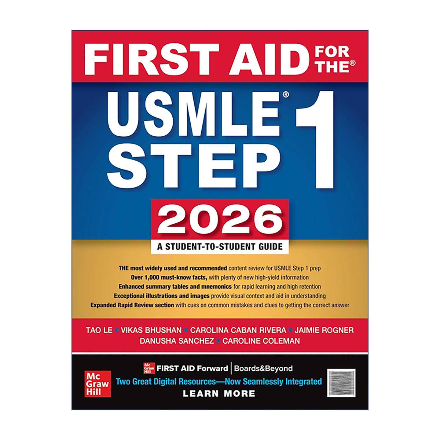 英文原版 First Aid For The USMLE Step 1 基础医学理论考点速记 第36版 医学生宝典 美国医生执照考试指南 进口英语原版书籍