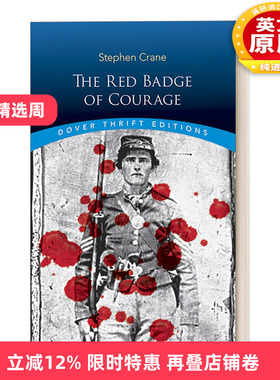 英文原版 The Red Badge of Courage 红色英勇勋章 Dover Thrift Editions 英文版 进口英语原版书籍