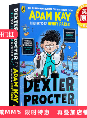 英文原版 Dexter Procter the 10-Year-Old Doctor 10岁小医生德克斯特 畅销新作 儿童人体科普插图小说 英文版 进口英语原版书籍