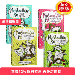 英文原版 Marshmallow Pie the Cat Superstar1-4 棉花糖派巨星猫系列漫画4册 漫画插图 桥梁读物 初章小说 英文版 进口英语书籍