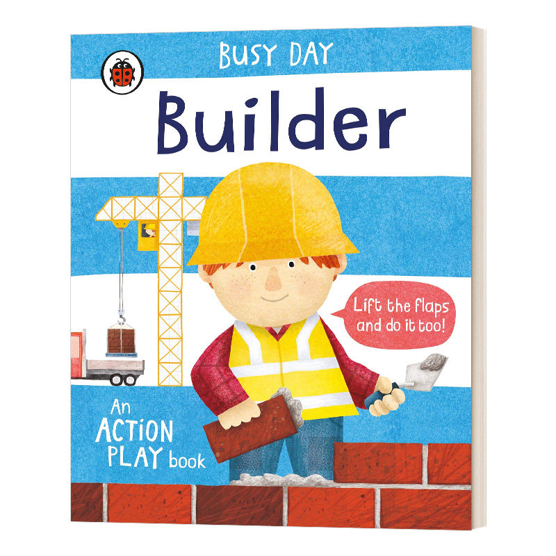 英文原版 busy day builder 忙碌的一天 建筑工人 英文版 进口英语