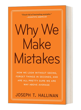 英文原版 Why We Make Mistakes 错觉 为什么我们视而不见 转身就忘或自命不凡 Joseph T.Hallinan