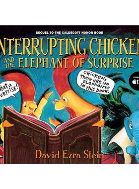 英文原版 Interrupting Chicken and the Elephant of Surprise 爱打岔的小鸡和没想到的大象 儿童精装绘本 凯迪克奖得主 英文版