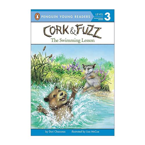 英文原版 The Swimming Lesson Cork and Fuzz 07 Penguin Young Readers Level 3 科克与绒毛系列 游泳课 企鹅青少分级阅读3级