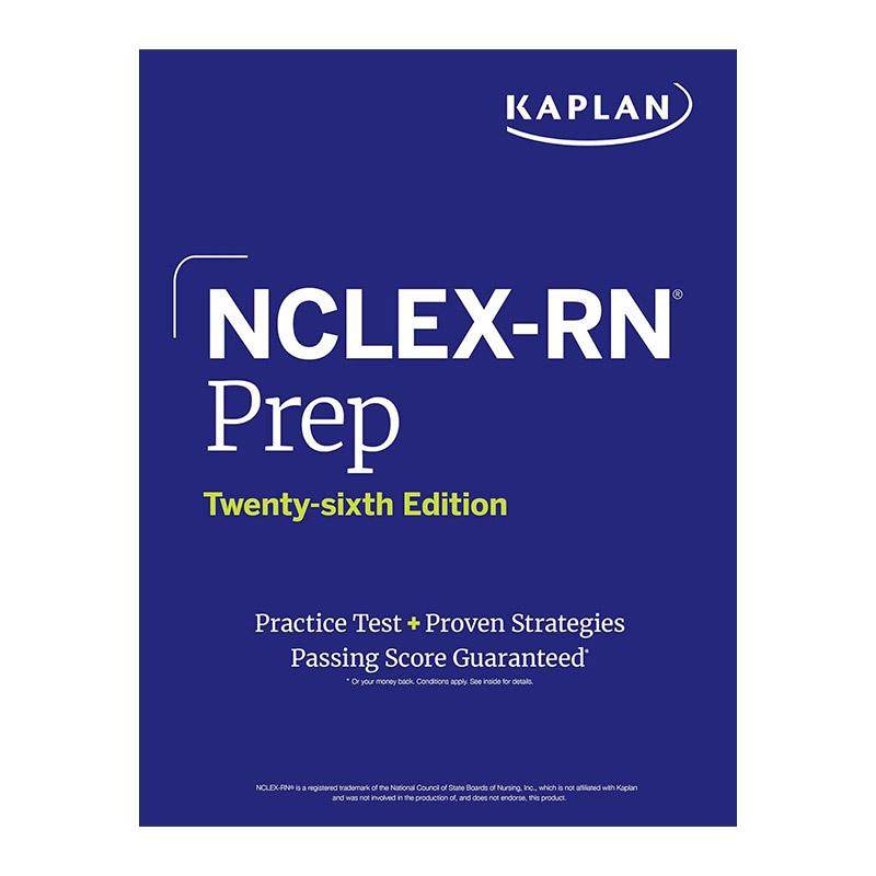 英文原版 NCLEX-RN Prep 卡普兰 美国注册护士考试备考 第26版 含练习及备考策略 英文版 进口英语原版书籍