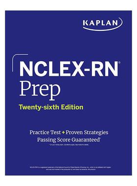 英文原版 NCLEX-RN Prep 卡普兰 美国注册护士考试备考 第26版 含练习及备考策略 英文版 进口英语原版书籍