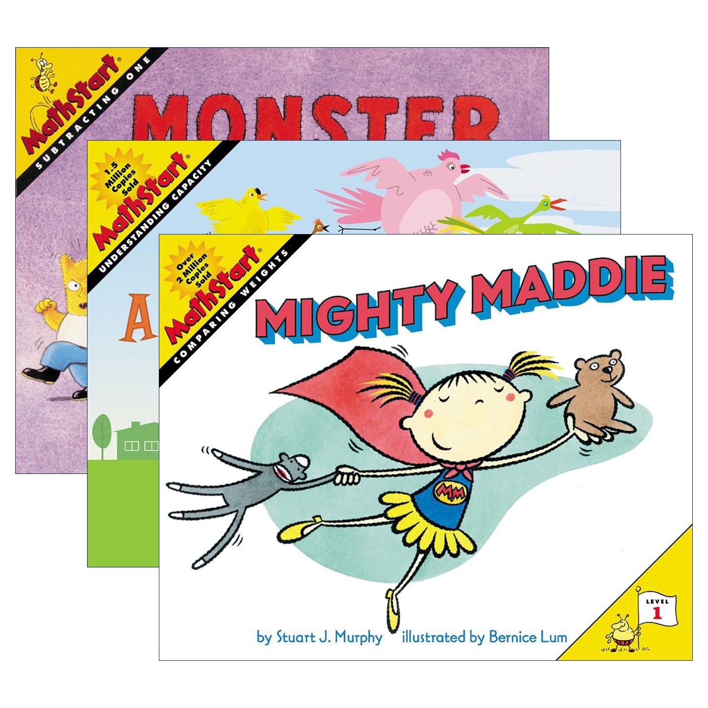 英文原版 Mathstart Level 1 数学启蒙绘本1级系列3册 怪物音乐椅 小鸟的房子 英文版 进口英语原版书籍