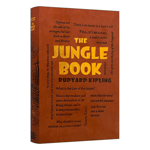 英文原版 Jungle Book 奇幻森林 软精装皮质封面词云经典 Word Cloud Classics 英文版 进口英语原版书籍