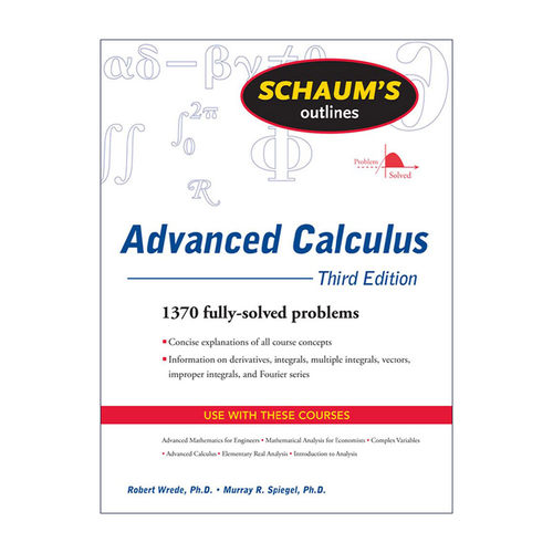 英文原版 Schaum's Outline of Advanced Calculus 全美经典学习指导系列 高等微积分 第3版 英文版 进口英语原版书籍