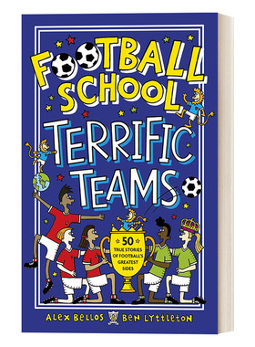 英文原版 Football School Terrific Teams 足球学校的伟大球队 50个足球球队的真实故事 黑白章节书 英文版 进口英语原版书籍