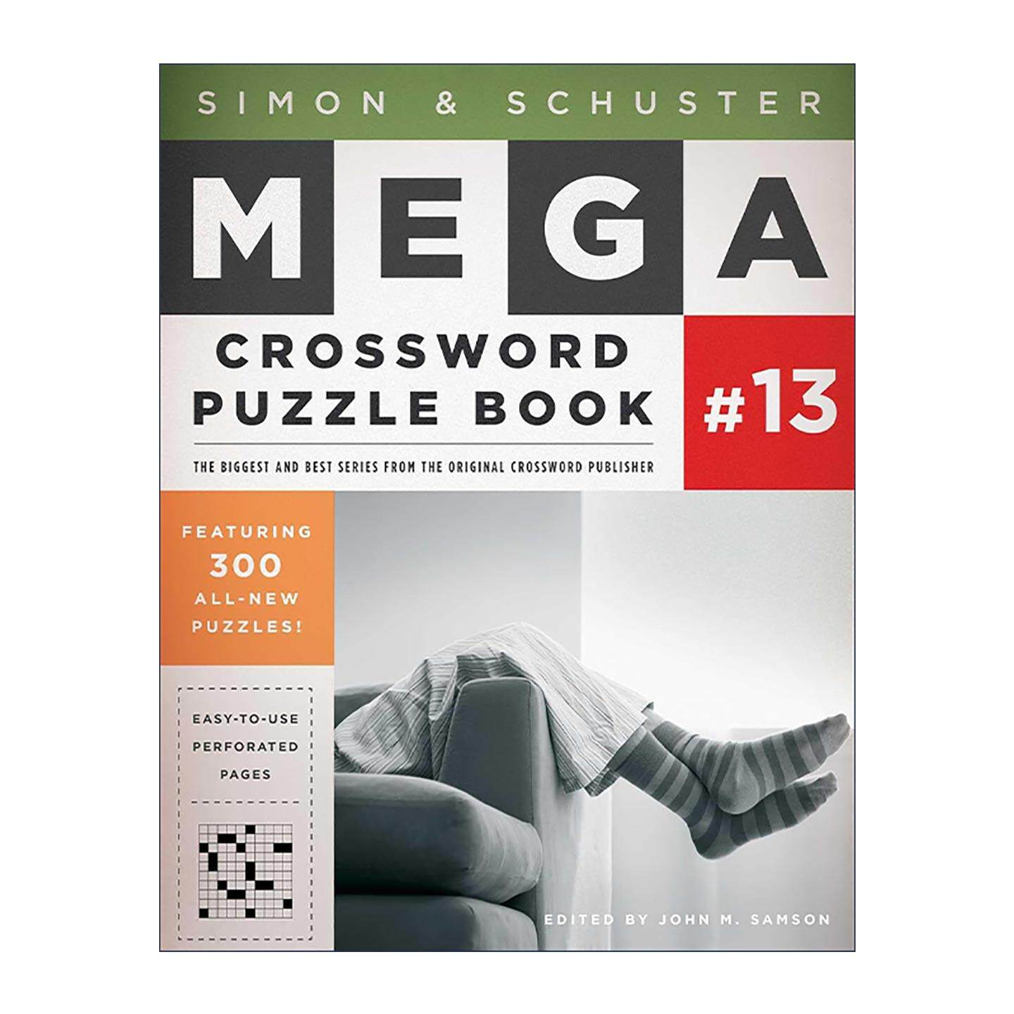 英文原版 Simon & Schuster Mega Crossword Puzzle Book #13 西蒙与舒斯特 超级纵横字谜集13 英文版 进口英语原版书籍