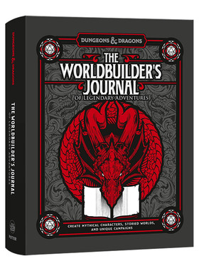 英文原版 The Worldbuilder's Journal of Legendary Adventures 世界建造者的传奇冒险日志 龙与地下城 游戏 英文版 进口书籍