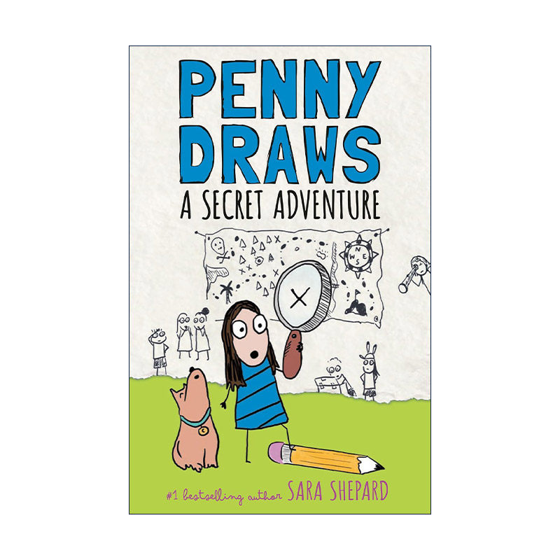 英文原版 Penny Draws a Secret Adventure 佩妮画了个秘密冒险 儿童小说 精装 Sara Shepard 英文版 进口英语原版书籍