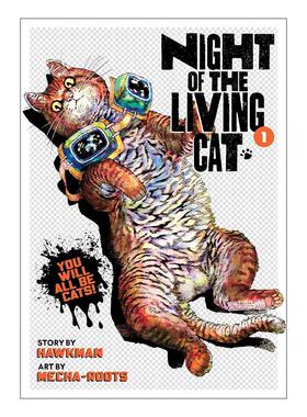 英文原版 Night of Living Cat 1 活猫之夜1 科幻恐怖漫画 Hawkman 英文版 进口英语原版书籍