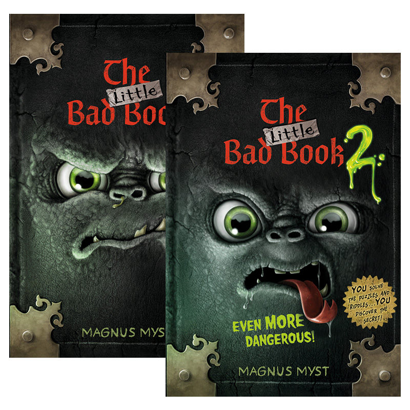 英文原版 The Little Bad Book 小坏书系列2册 儿童怪异有趣故事少儿趣味插画精装绘本 Magnus Myst 英文版 进口英语原版书籍