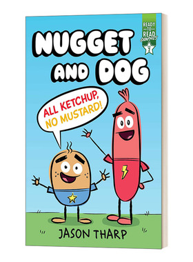 英文原版 Nugget and Dog All Ketchup No Mustard 努格特和狗 只有番茄酱 没有芥末 漫画版 Ready-to-Read Graphics Level 2