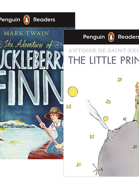 企鹅兰登小说分级读物2级2册 英文原版 Penguin Readers Level 2 小王子 哈克贝利费恩历险记 英文版青少年文学英语分级阅读书籍