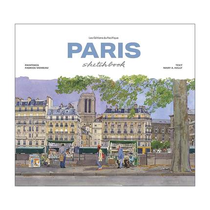英文原版 Paris Sketchbook 巴黎水彩速写画册精装 英文版 进口英语原版书籍