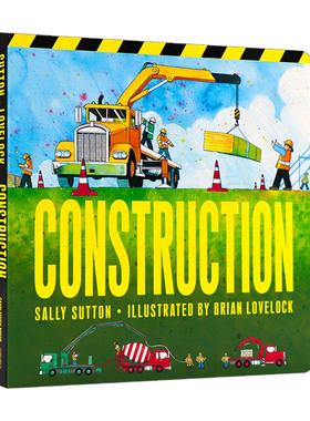 英文原版 Construction 建设 工程车主题 2-5岁儿童启蒙绘本 Sally Sutton 纸板书 英文版 进口英语原版书籍