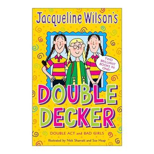 Double Decker 进口英语原版 Jacqueline 书籍 英文版 Wilson 女孩友谊二合一故事书 英文原版 杰奎琳·威尔逊