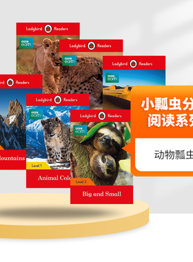 小瓢虫分级阅读系列1-2级6册 英文原版 BBC Earth Ladybird Readers Level 1 2 动物瓢虫 英文版儿童英语分级读物 进口原版书籍