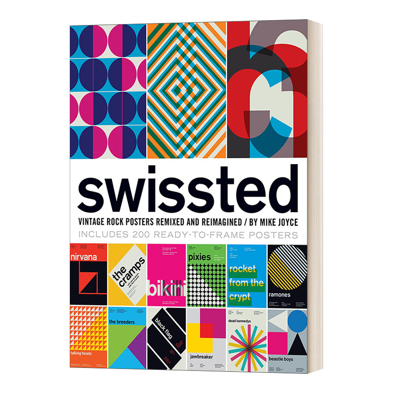 英文原版 Swissted Vintage Rock Posters Remixed and Reimagined Swissted 复古摇滚海报的混合和重新想象 英文版 进口英语书籍