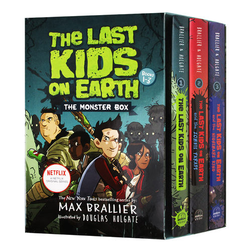 地球上的孩子1-3册 The Last Kids on Earth The Monster Box 英文原版  英文版儿童英语漫画绘本 进口原版课外阅读书籍