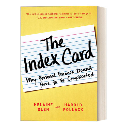 英文原版 The Index Card 一张索引卡：为什么个人理财也可以很简单 Helaine Olen 芝加哥大学教授Harold Pollack 进口英语原版书