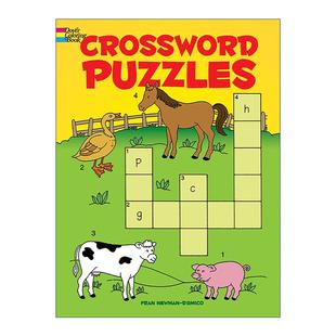 跨字谜 填字游戏 进口英语原版 Crossword 书籍 英文版 Puzzles 儿童益智活动书 英文原版 单词积累