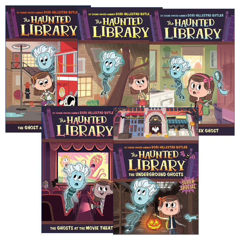 英文原版 The Haunted Library 闹鬼的图书馆系列6-10册 儿童章节桥梁故事书 苏斯博士奖得主Dori Butler 英文版 进口英语原版书籍
