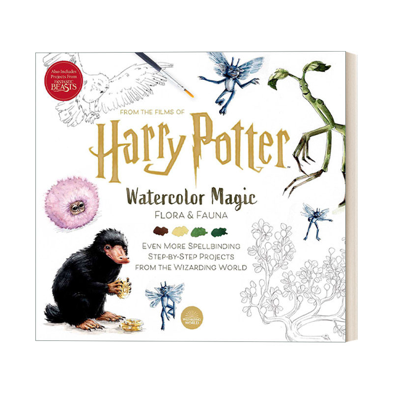 英文原版 Harry Potter Watercolor Magic Flora & Fauna 哈利·波特水彩魔法 动植物 英文版 进口英语原版书籍