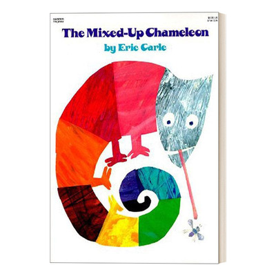 英文原版绘本 The Mixed-Up Chameleon 拼拼凑凑的变色龙 大开绘本 Eric Carle艾瑞卡尔爷爷 廖彩杏书单 英文版 进口英语原版书籍