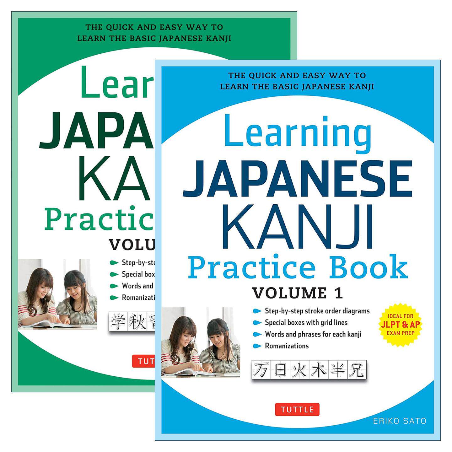 英文原版 Learning Japanese Kanji Practice Book 学习日语汉字练习册 2册 JLPT N4与AP考试备考 Tuttle 英文版 进口英语原版书籍
