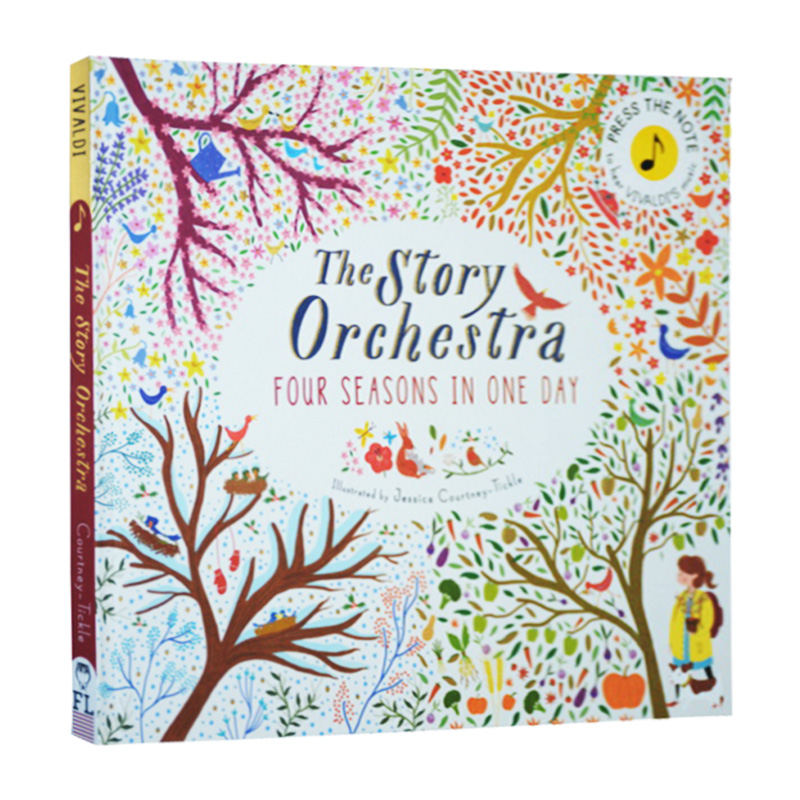交响乐团发声书 维瓦尔第四季音乐故事 有声绘本 英文原版 精装 The Story Orchestra Four Seasons in One Day 英文版进口英语书