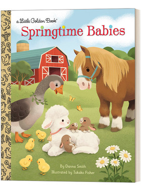 英文原版 Springtime Babies Little Golden Book 春天的宝宝 兰登书屋精装小金书 英文版 进口英语原版书籍