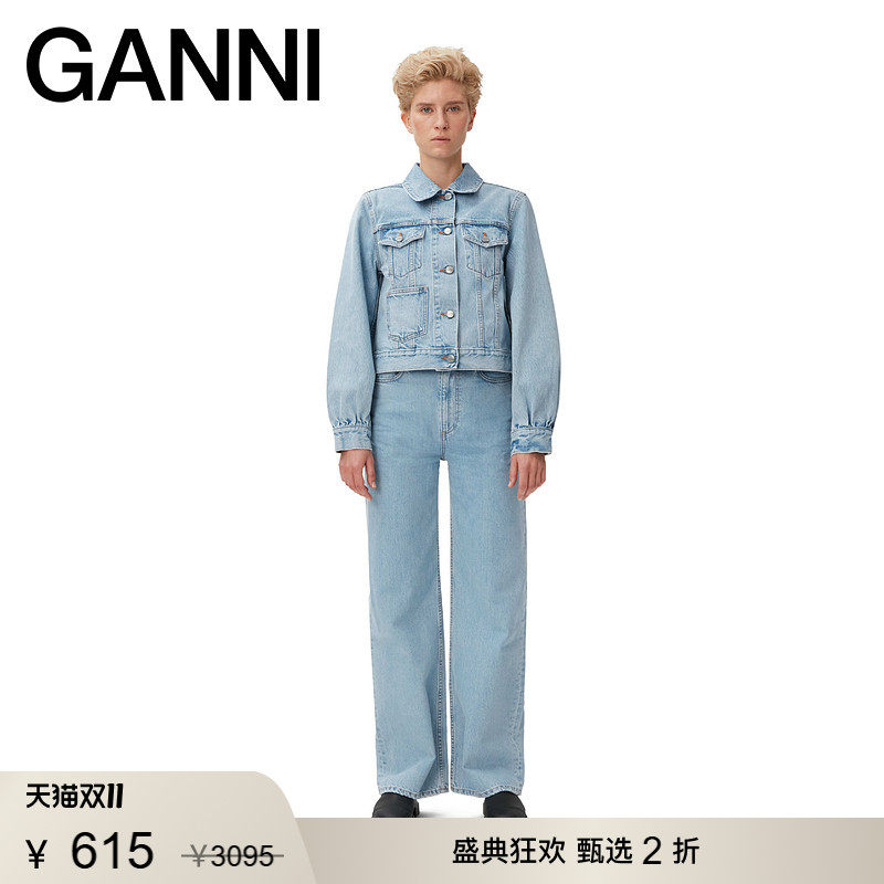 【甄选折扣】GANNI女装 薄款外套秋季舒适百搭牛仔夹克 J1097564