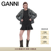 复古碎花印花连帽拉链夹克 GANNI女装 A1010216052 早春新品