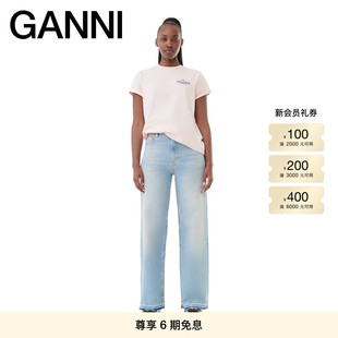 T恤衫 棕榈树印花短袖 T3919042 logo款 GANNI女装