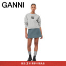 T3713921 甄选折扣 GANNI灰色插肩袖 套头棉质薄绒卫衣运动衫