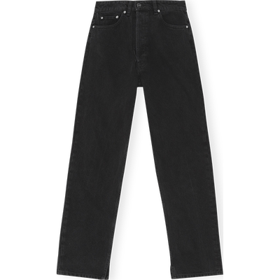 【甄选折扣】GANNI女装  Figni 黑色直筒裤牛仔裤长裤 J1101006