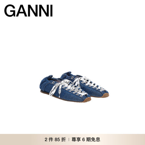 【2件85折】GANNI女鞋 牛仔简约休闲鞋设计感芭蕾鞋 B1040015077