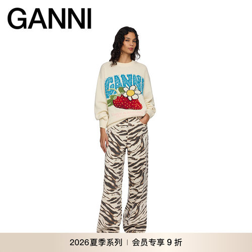 【新品会员9折】GANNI女装 慵懒秋季上衣薄款针织衫 A1150015135