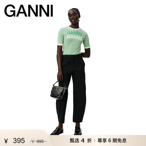 新品休闲拼色T恤GANNI